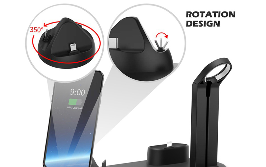 3-in-1 Wireless Charging Stand for Phones and Watches