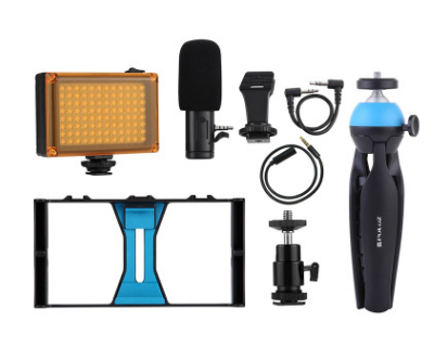 PULUZ Phone Photography Kit with Light, Mic, Tripod