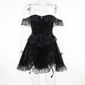 Off-Shoulder Dark Gothic Style Dress