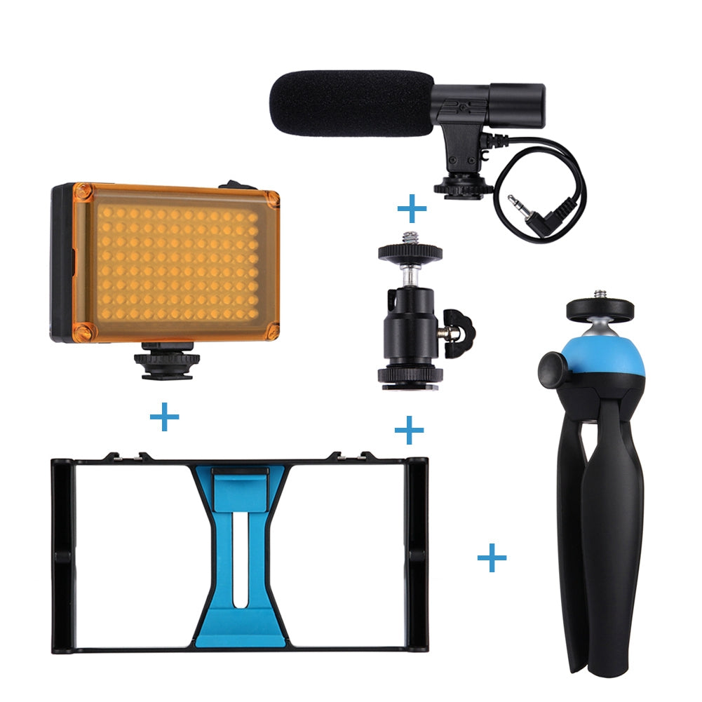 PULUZ Phone Photography Kit with Light, Mic, Tripod
