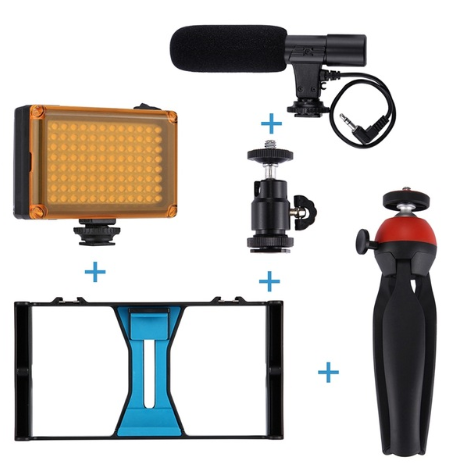PULUZ Phone Photography Kit with Light, Mic, Tripod