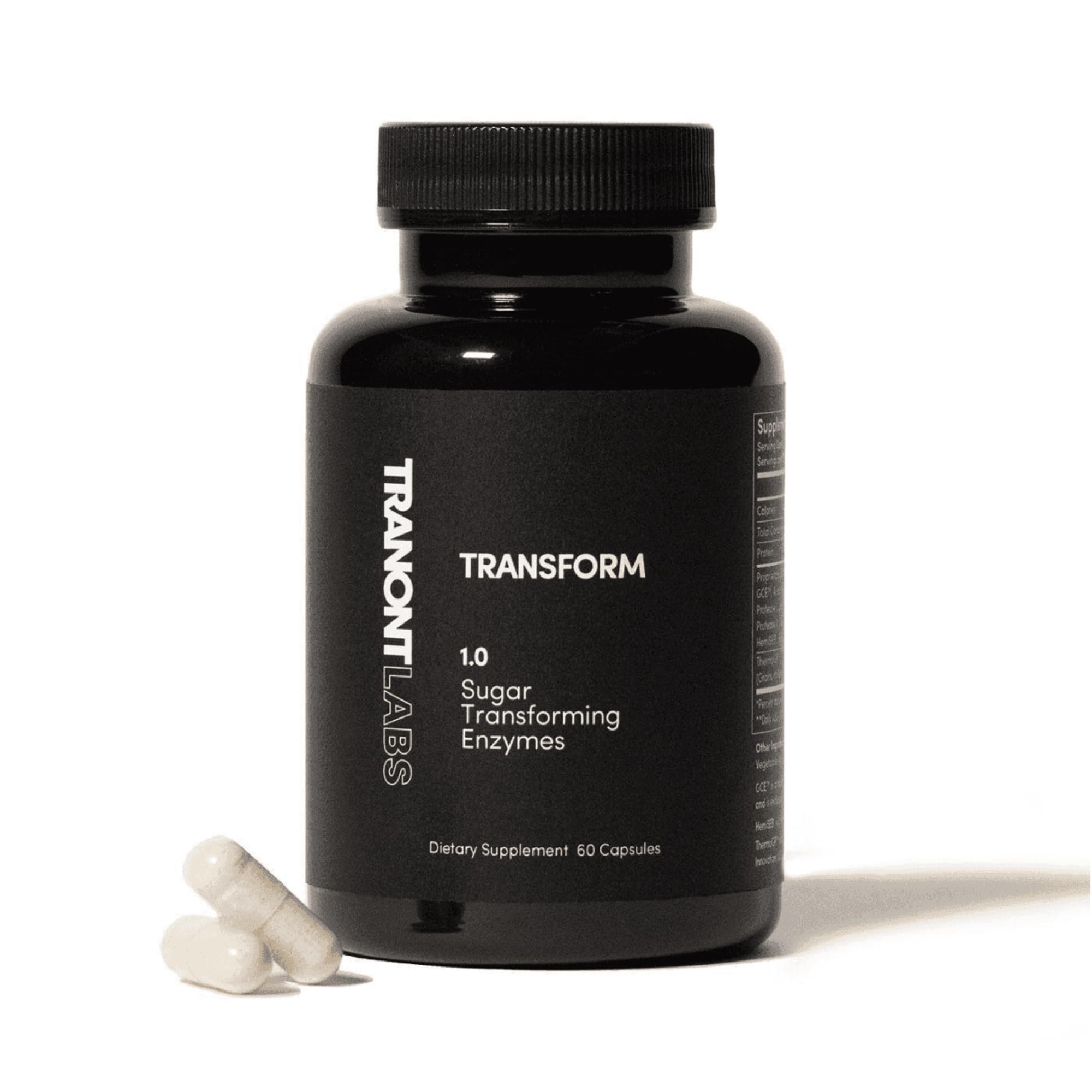 Tranont | Transform Enzymes | 60 Capsules | Weight Loss Support | Carb Blocker | Energy Supplement | Gluten Free & Vegan | Paradise Fruit