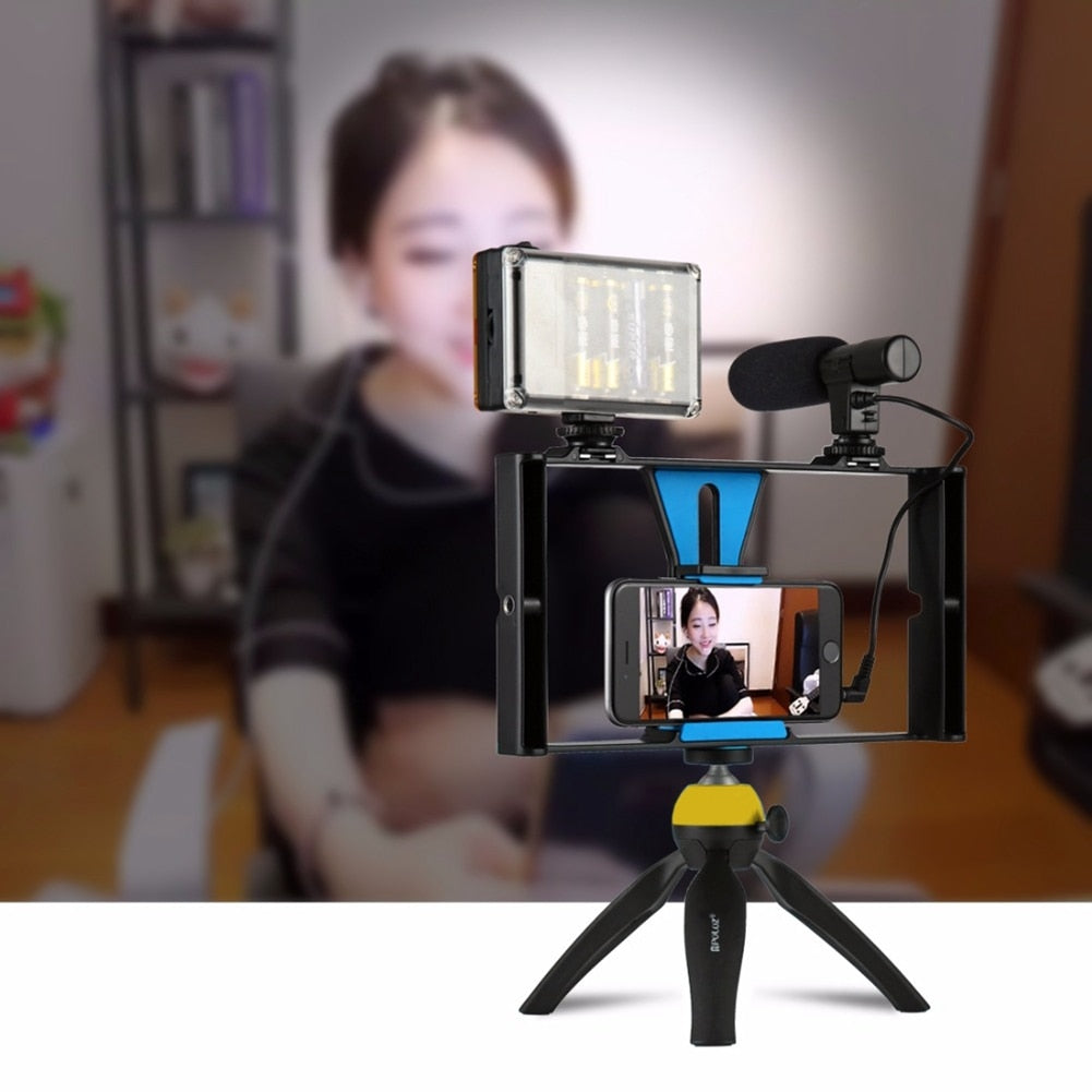 PULUZ Phone Photography Kit with Light, Mic, Tripod
